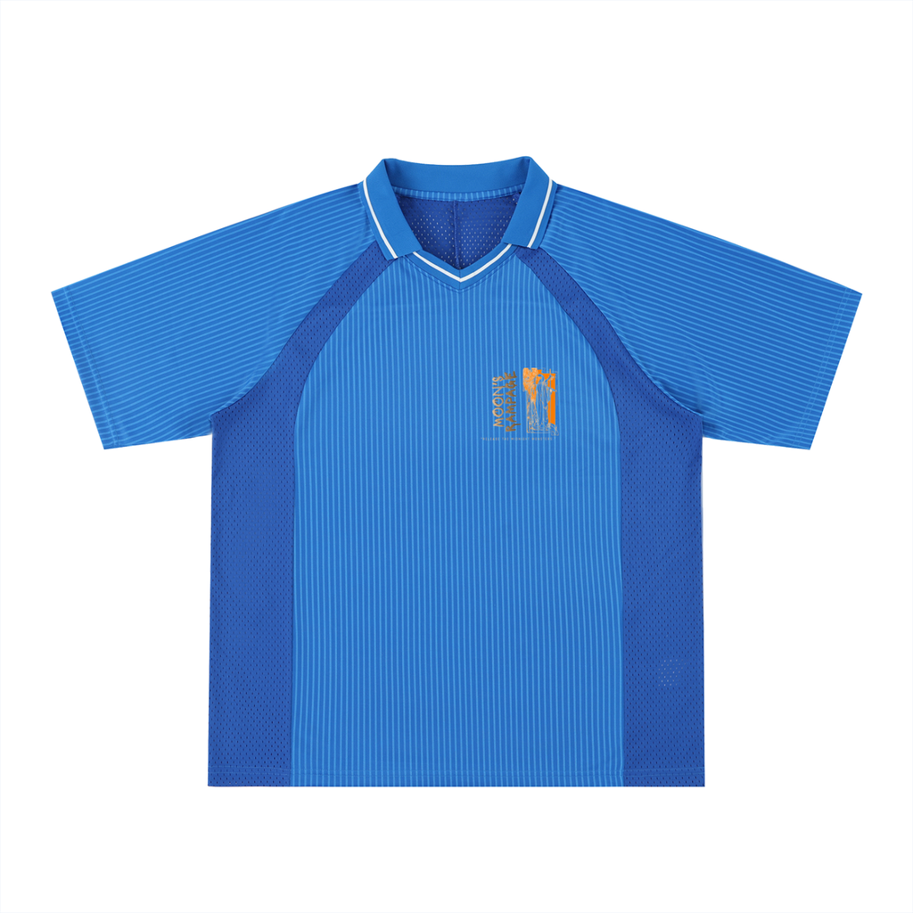 Striped V-Neck Soccer Jersey