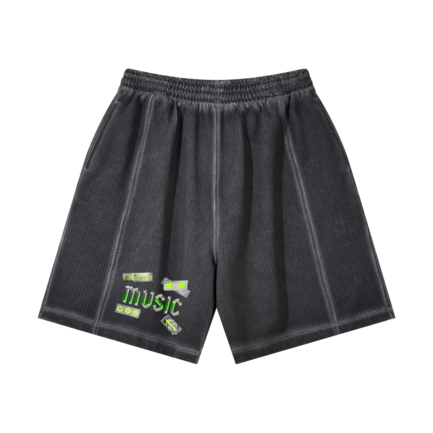 Unisex Vintage Wash Mesh Shorts