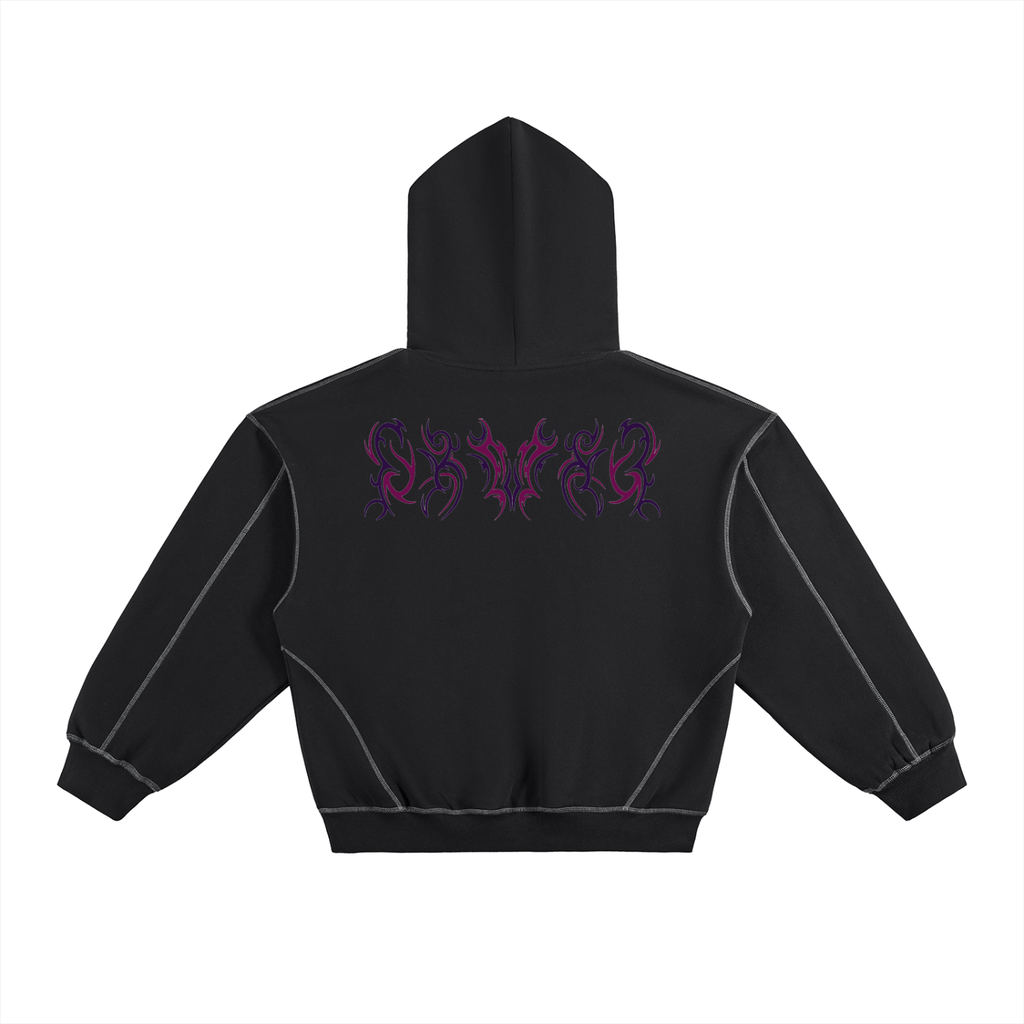 Maxcence & Co.
-Stitched Boxy Fleece Hoodie